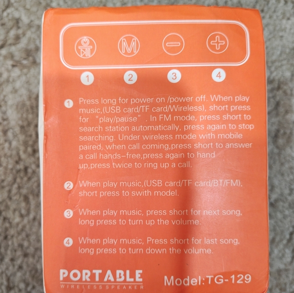 T&G Black Portable Bluetooth Speaker - Picture 3 of 5